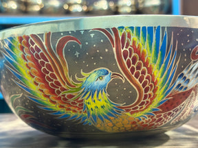 The Dancing Water Bowl I 9 Inch Hand-Painted Singing Bowl I Limited Edition Run.