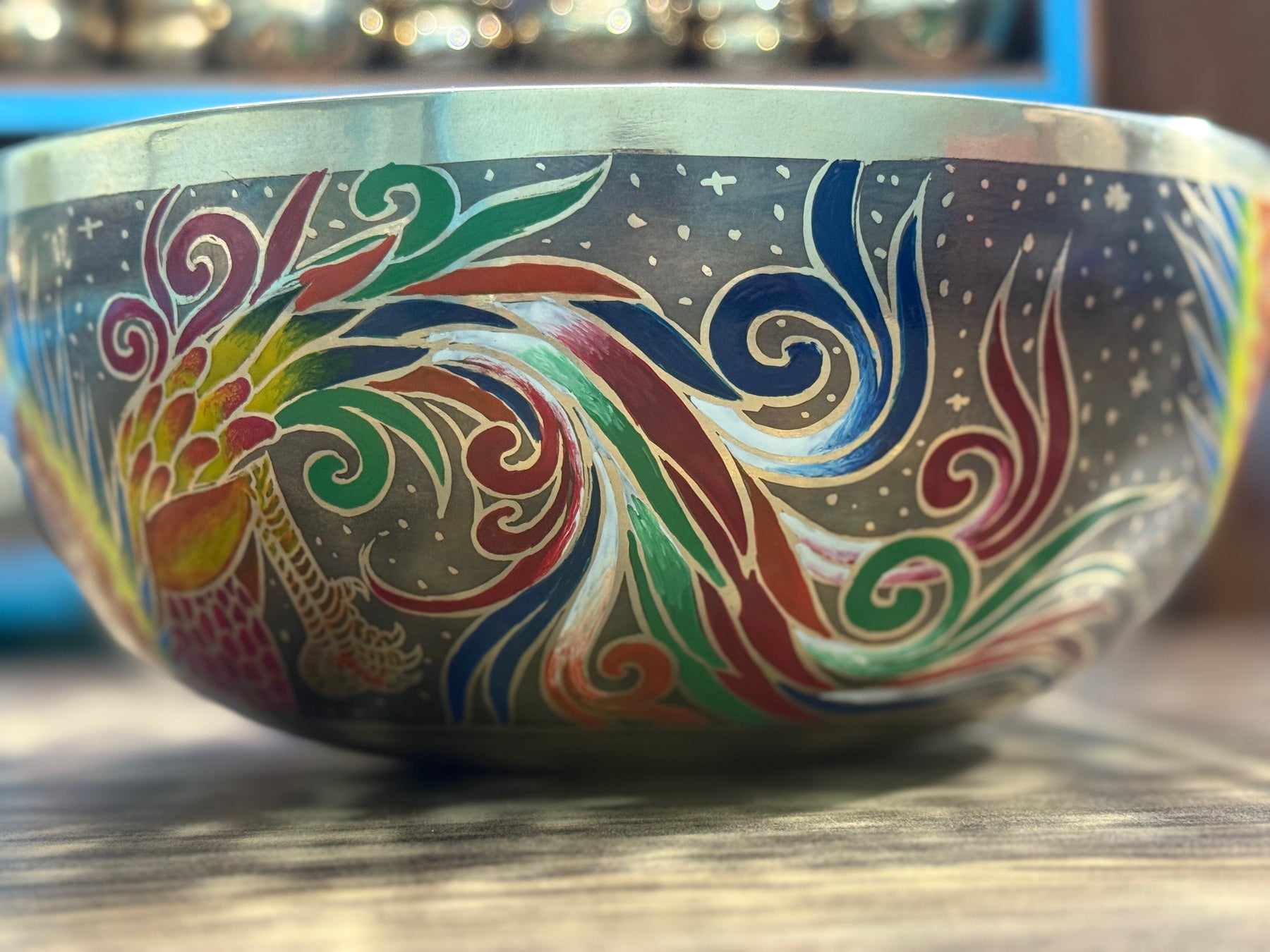 The Dancing Water Bowl I 9 Inch Hand-Painted Singing Bowl I Limited Edition Run.