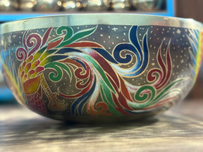 The Dancing Water Bowl I 9 Inch Hand-Painted Singing Bowl I Limited Edition Run.