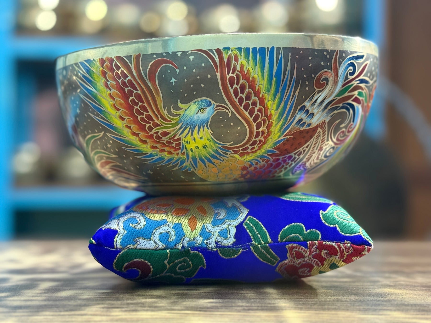 The Dancing Water Bowl I 9 Inch Hand-Painted Singing Bowl I Limited Edition Run.