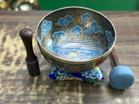 The Dancing Water Bowl I 9 Inch Hand-Painted Singing Bowl I Limited Edition Run.