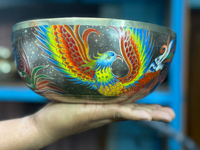 The Dancing Water Bowl I 9 Inch Hand-Painted Singing Bowl I Limited Edition Run.