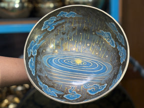 The Dancing Water Bowl I 9 Inch Hand-Painted Singing Bowl I Limited Edition Run.