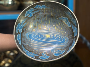 The Dancing Water Bowl I 9 Inch Hand-Painted Singing Bowl I Limited Edition Run.