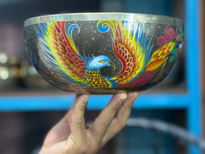 The Dancing Water Bowl I 9 Inch Hand-Painted Singing Bowl I Limited Edition Run.