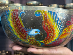 The Dancing Water Bowl I 9 Inch Hand-Painted Singing Bowl I Limited Edition Run.