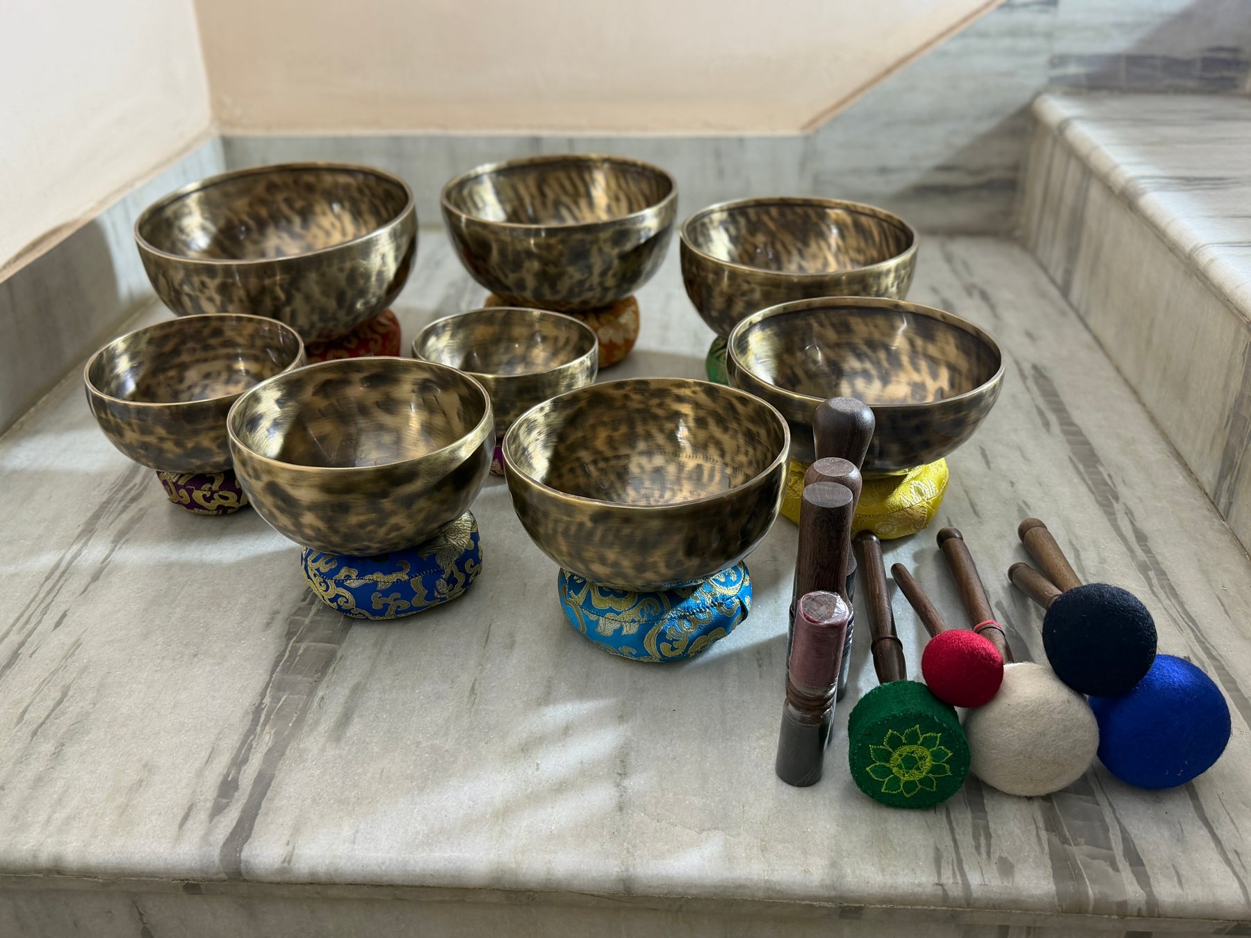 8 Bowl Custom Singing Bowl Set: The Chakra Harmony Hand Selected Set 3