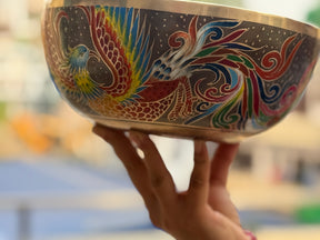 The Dancing Water Bowl I 9 Inch Hand-Painted Singing Bowl I Limited Edition Run.