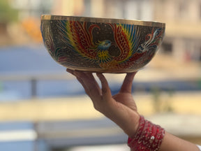 The Dancing Water Bowl I 9 Inch Hand-Painted Singing Bowl I Limited Edition Run.