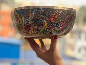 The Dancing Water Bowl I 9 Inch Hand-Painted Singing Bowl I Limited Edition Run.
