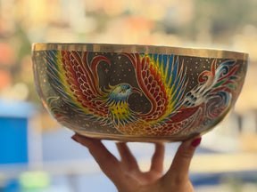 The Dancing Water Bowl I 9 Inch Hand-Painted Singing Bowl I Limited Edition Run.