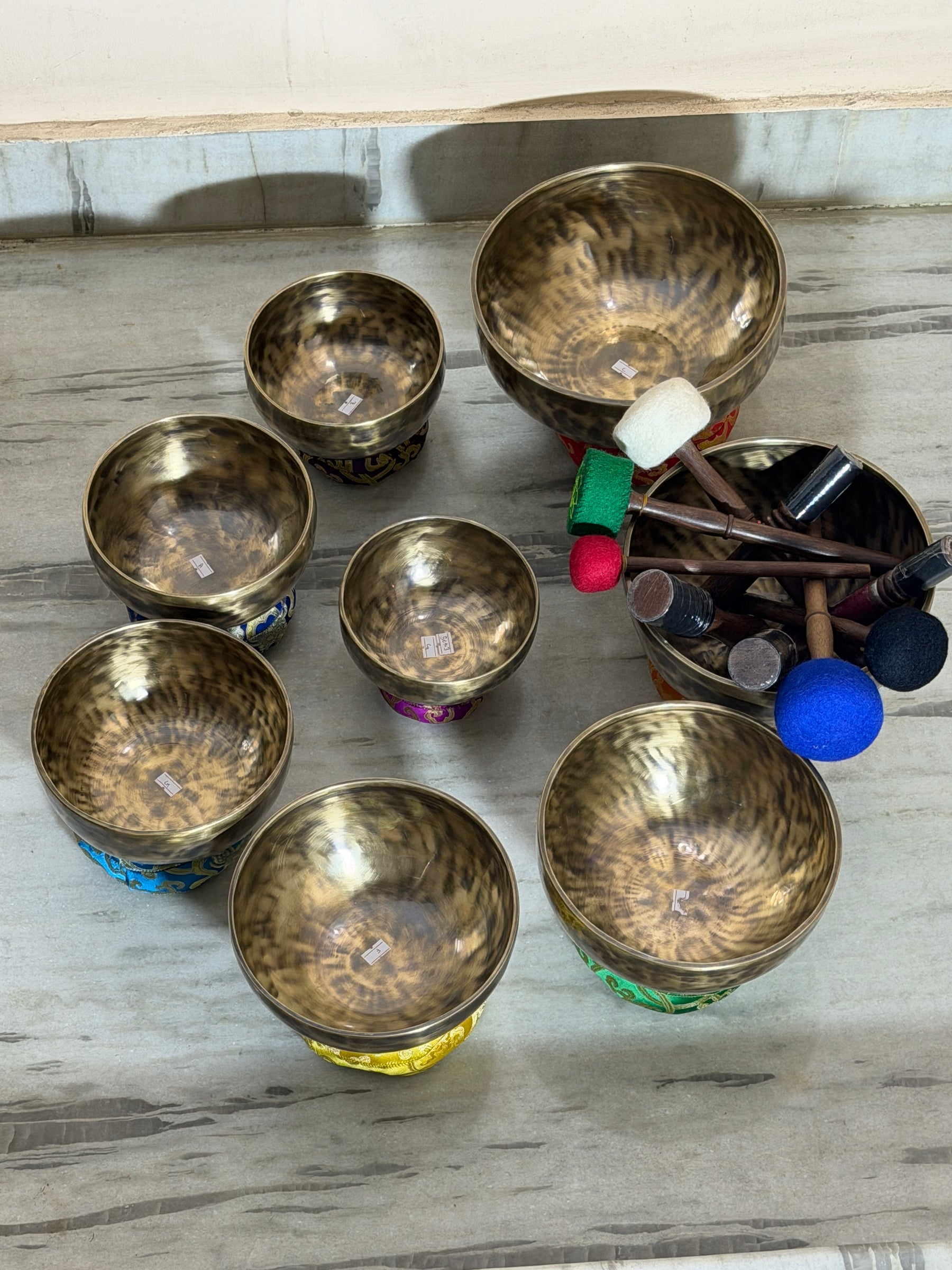 8 Bowl Custom Singing Bowl Set: The Chakra Harmony Hand Selected Set 3