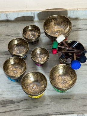 8 Bowl Custom Singing Bowl Set: The Chakra Harmony Hand Selected Set 3
