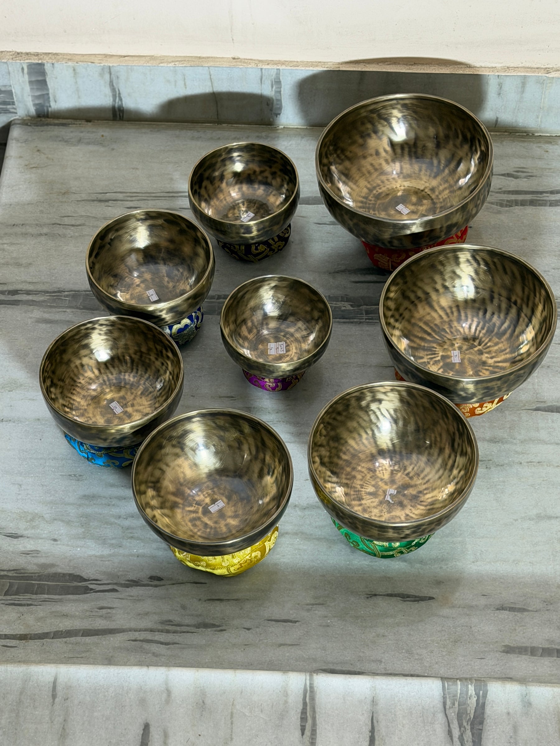 8 Bowl Custom Singing Bowl Set: The Chakra Harmony Hand Selected Set 3