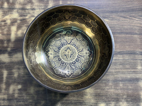 The Bee Bowl: 10 Inch Diameter Bell Bronze Handmade Singing Bowl