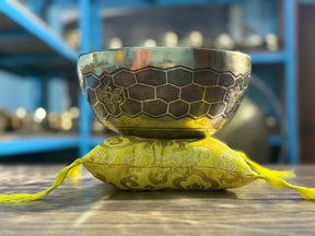 The Bee Bowl: 10 Inch Diameter Bell Bronze Handmade Singing Bowl