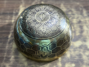 The Bee Bowl: 10 Inch Diameter Bell Bronze Handmade Singing Bowl
