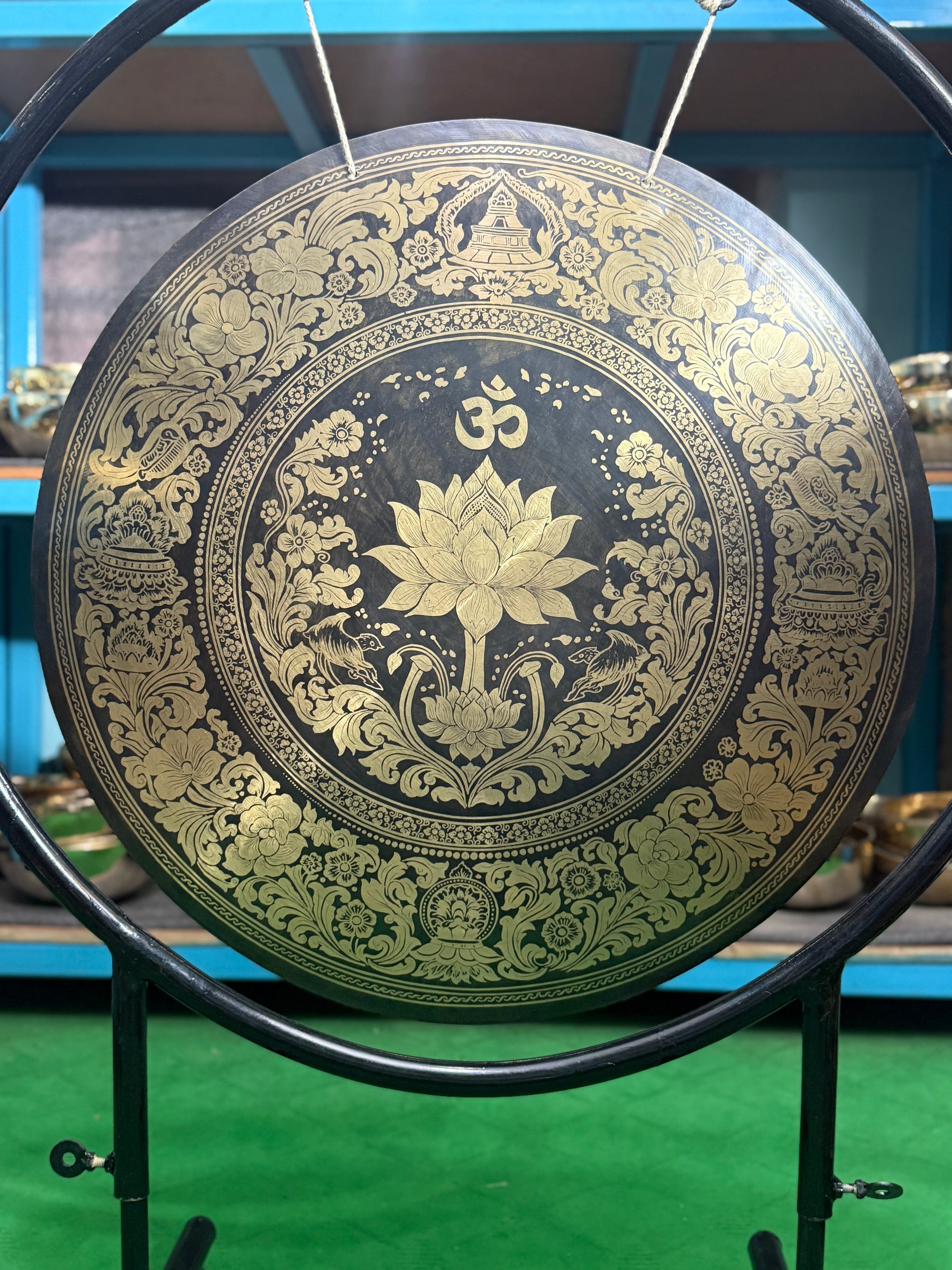 27 Inch Bronze Gong Handmade In Nepal One of One 0001