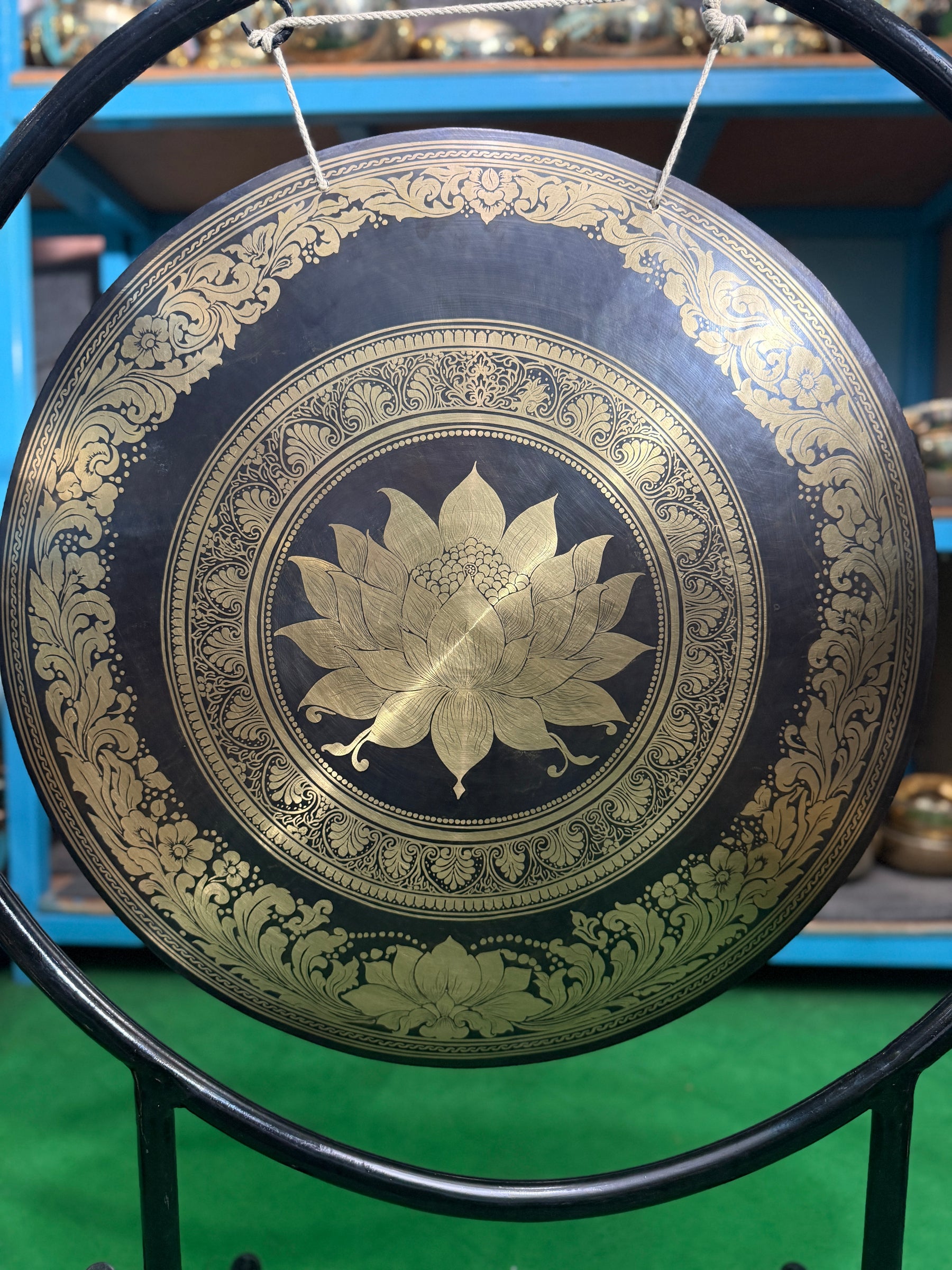 27 Inch Bronze Gong Handmade In Nepal One of One 0002