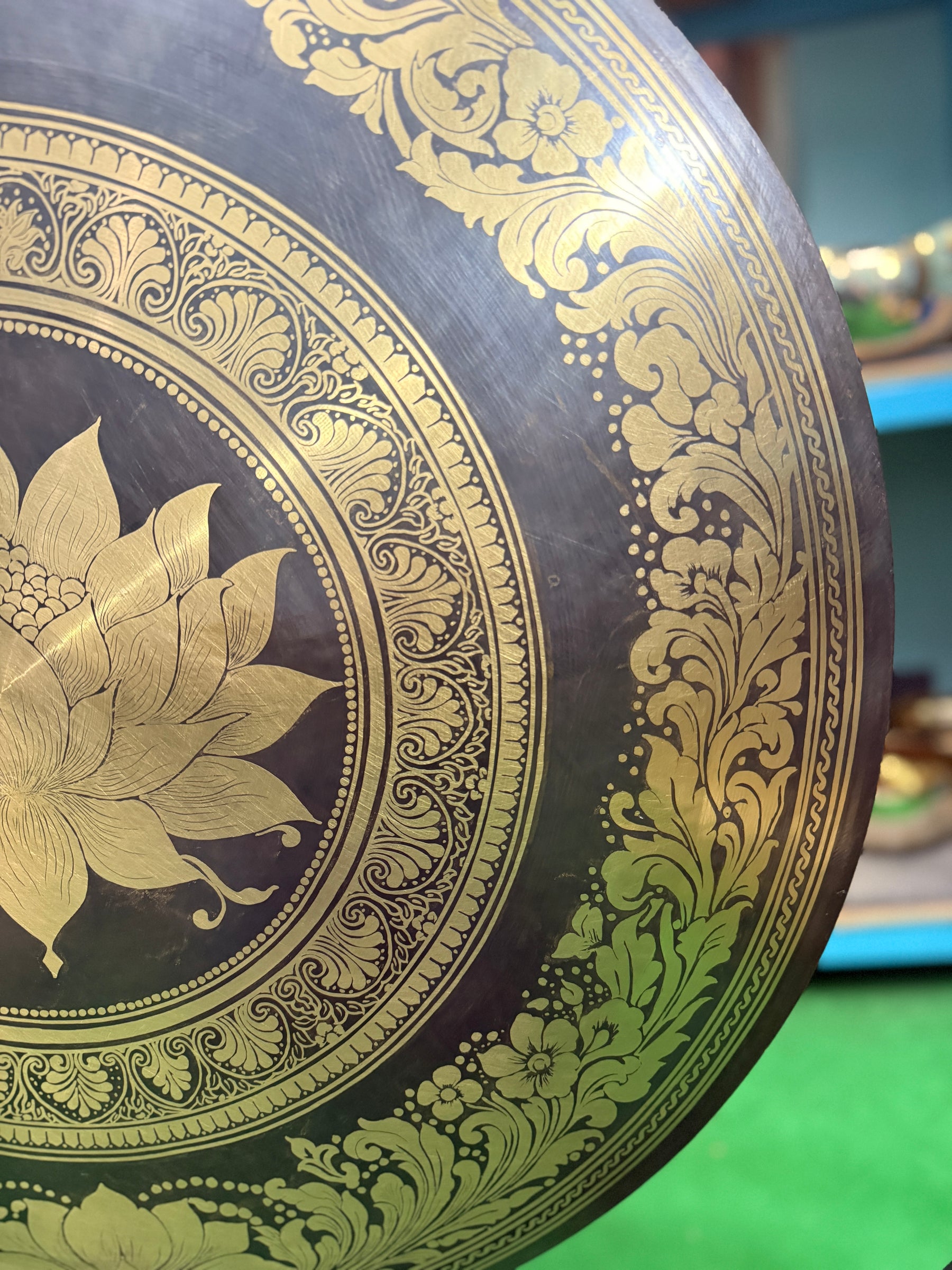 27 Inch Bronze Gong Handmade In Nepal One of One 0002