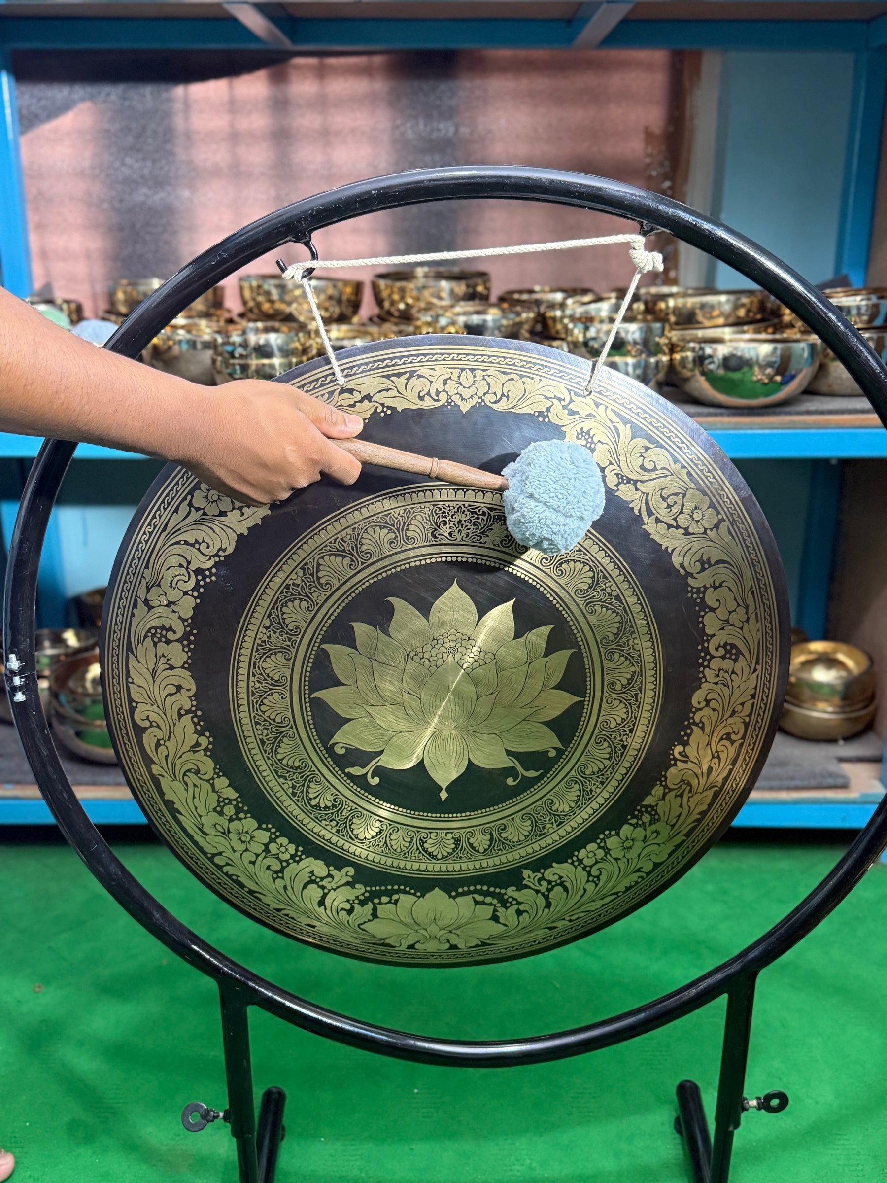 27 Inch Bronze Gong Handmade In Nepal One of One 0002