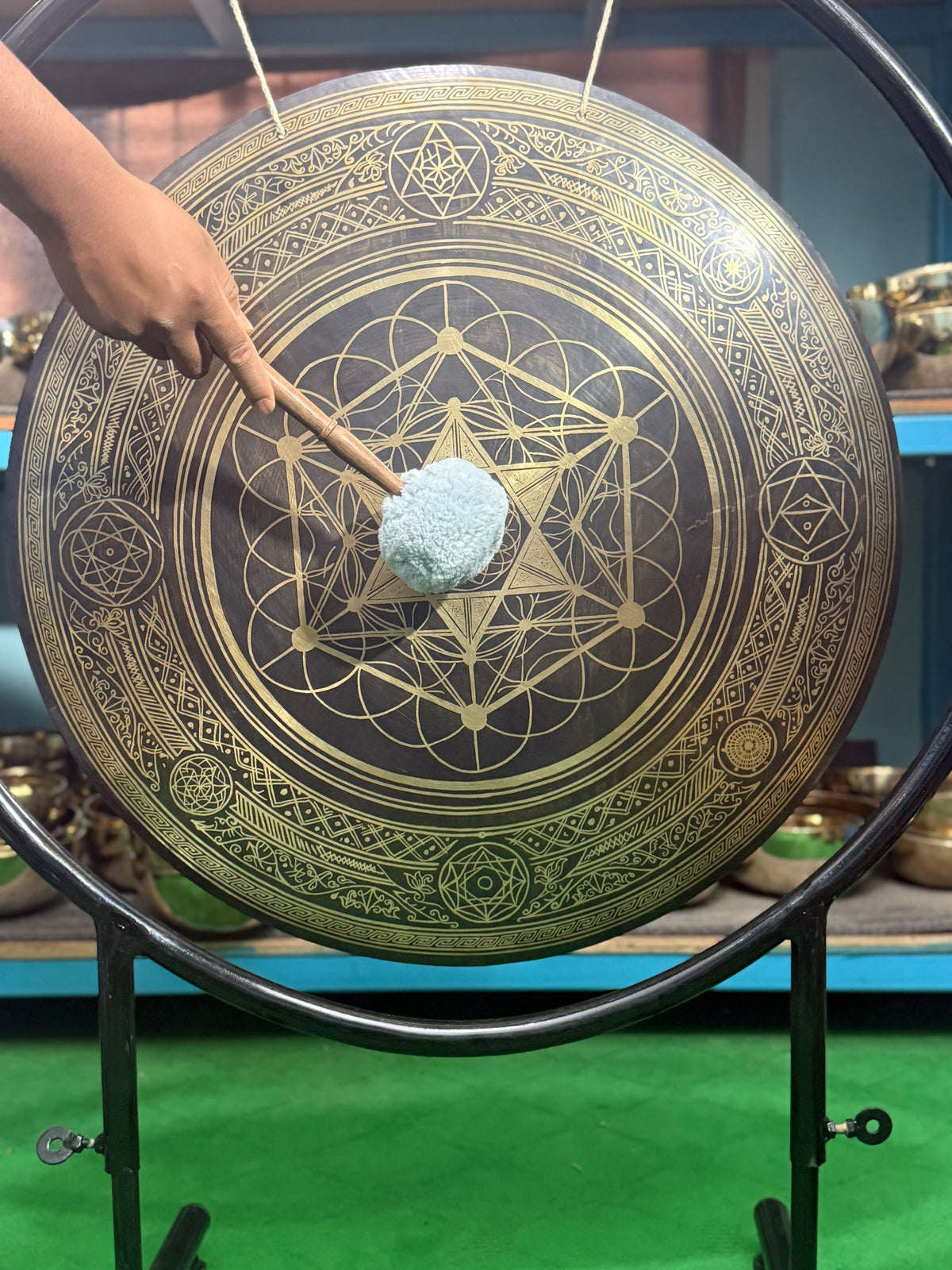 27 Inch Bronze Gong Handmade In Nepal One of One 0004