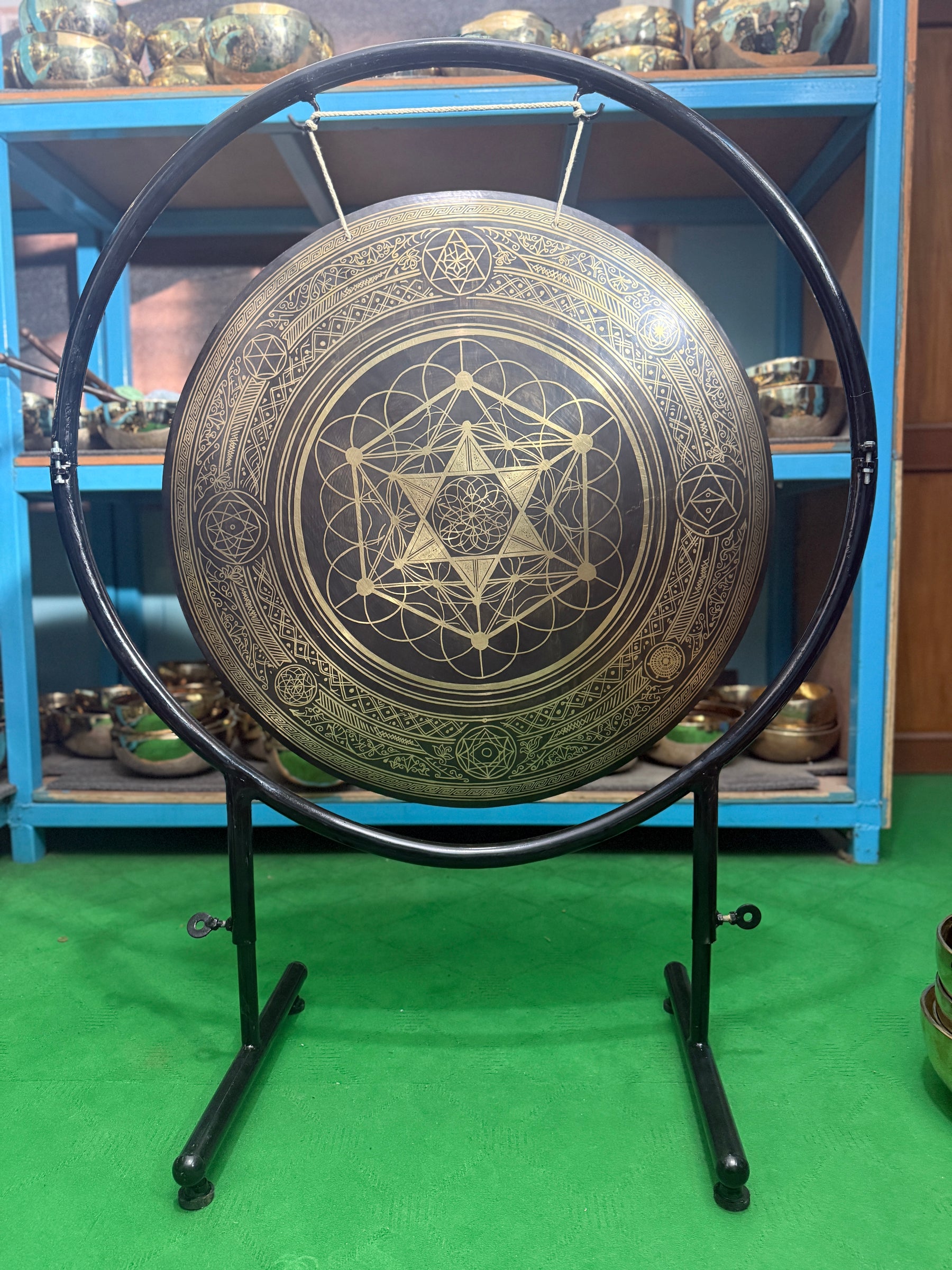 27 Inch Bronze Gong Handmade In Nepal One of One 0004