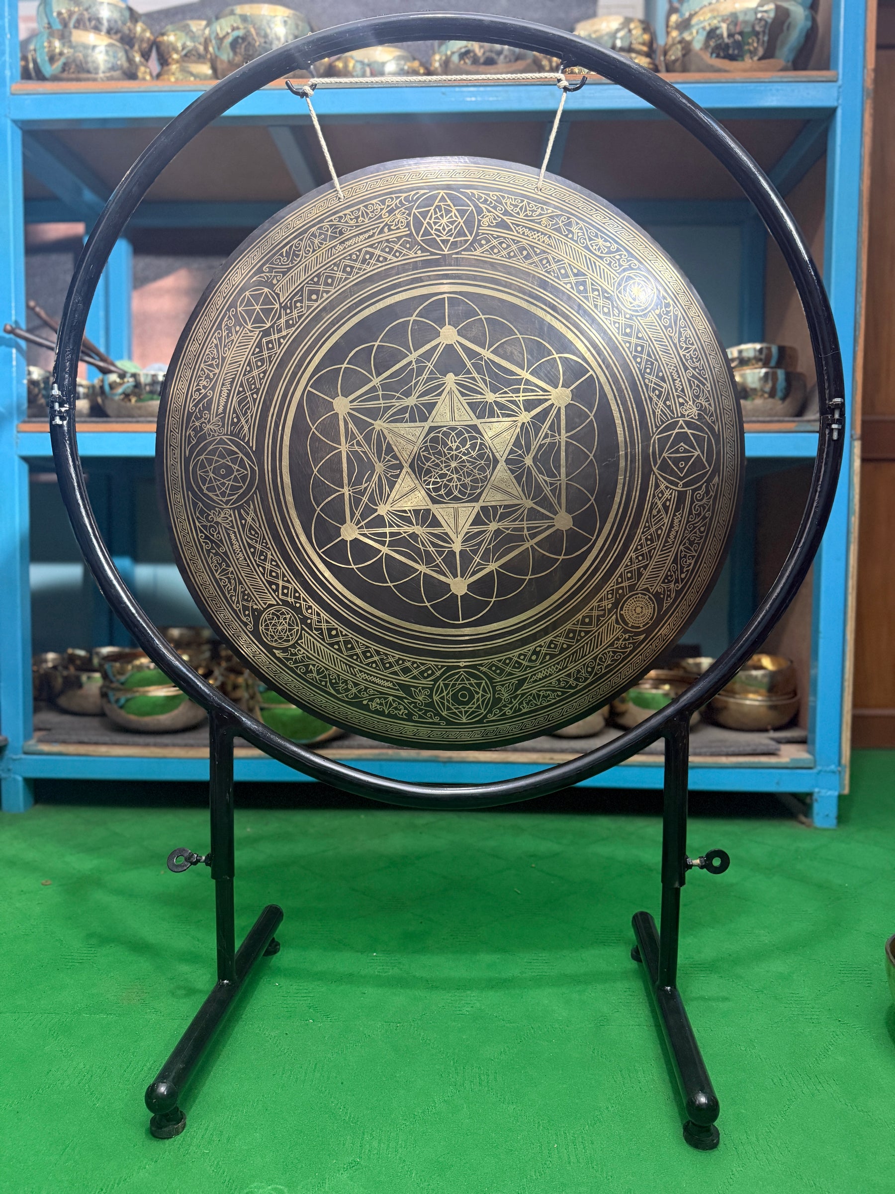27 Inch Bronze Gong Handmade In Nepal One of One 0004