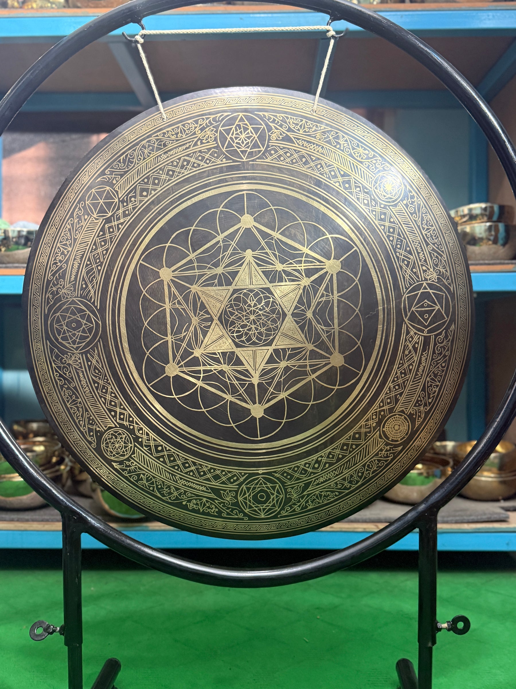 27 Inch Bronze Gong Handmade In Nepal One of One 0004