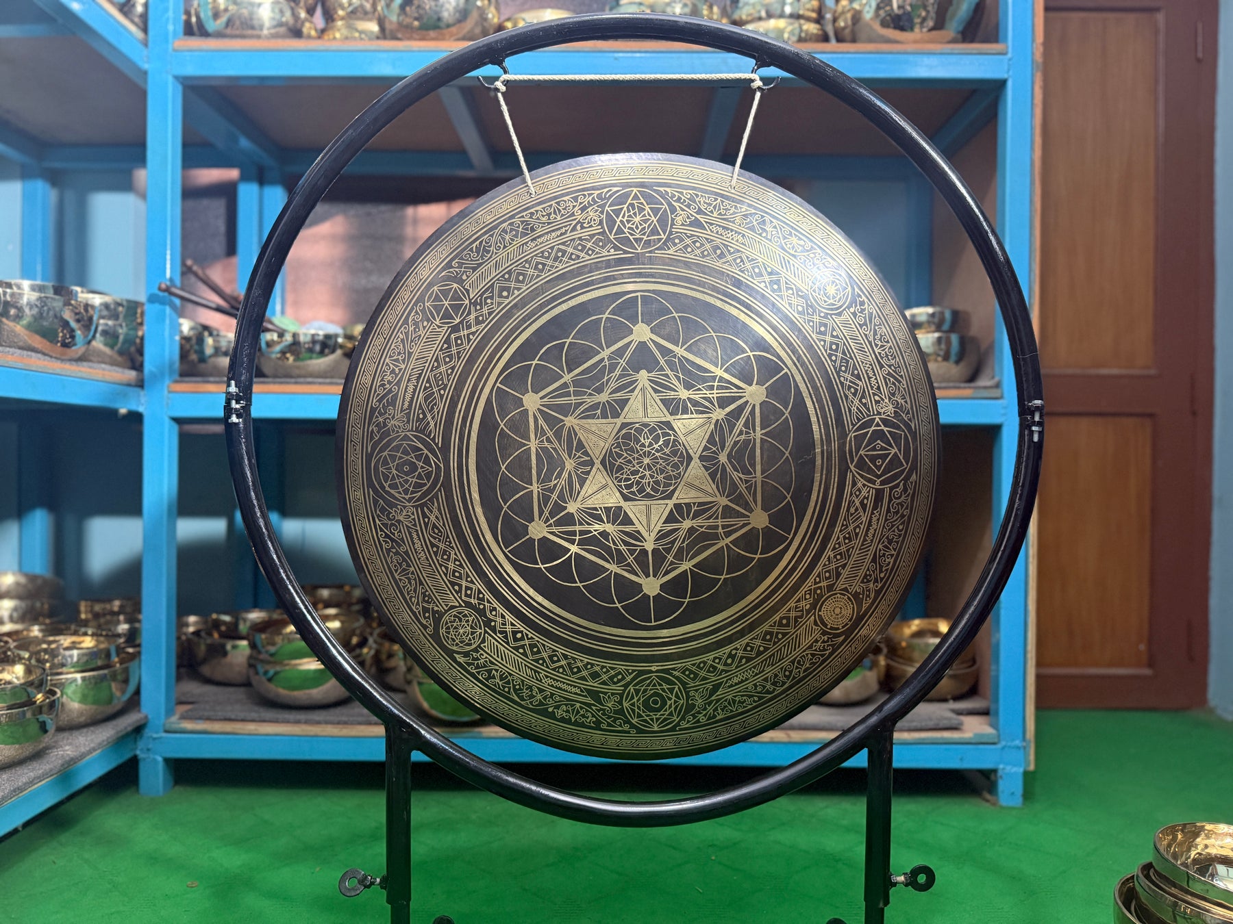 27 Inch Bronze Gong Handmade In Nepal One of One 0004