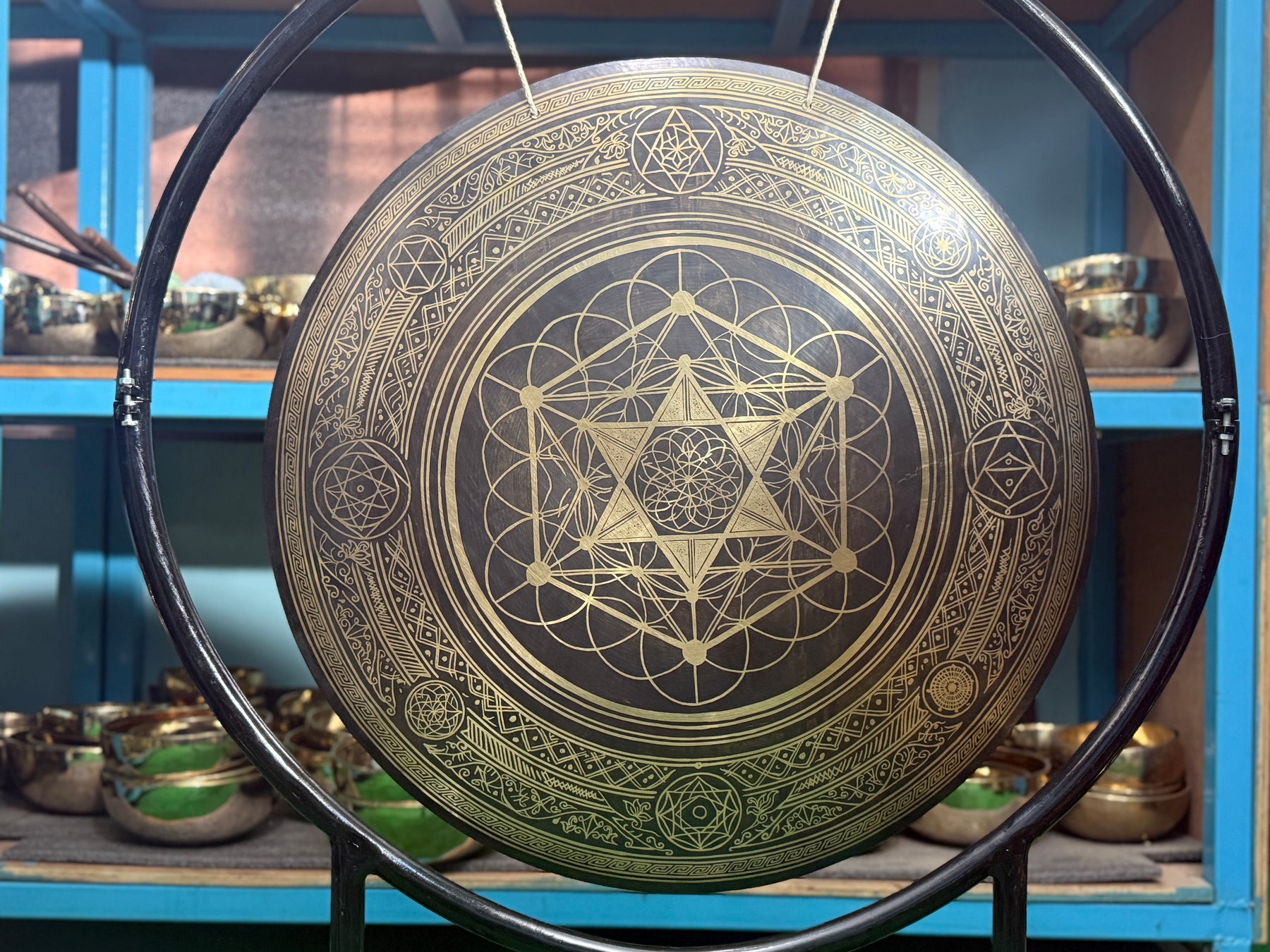 27 Inch Bronze Gong Handmade In Nepal One of One 0004