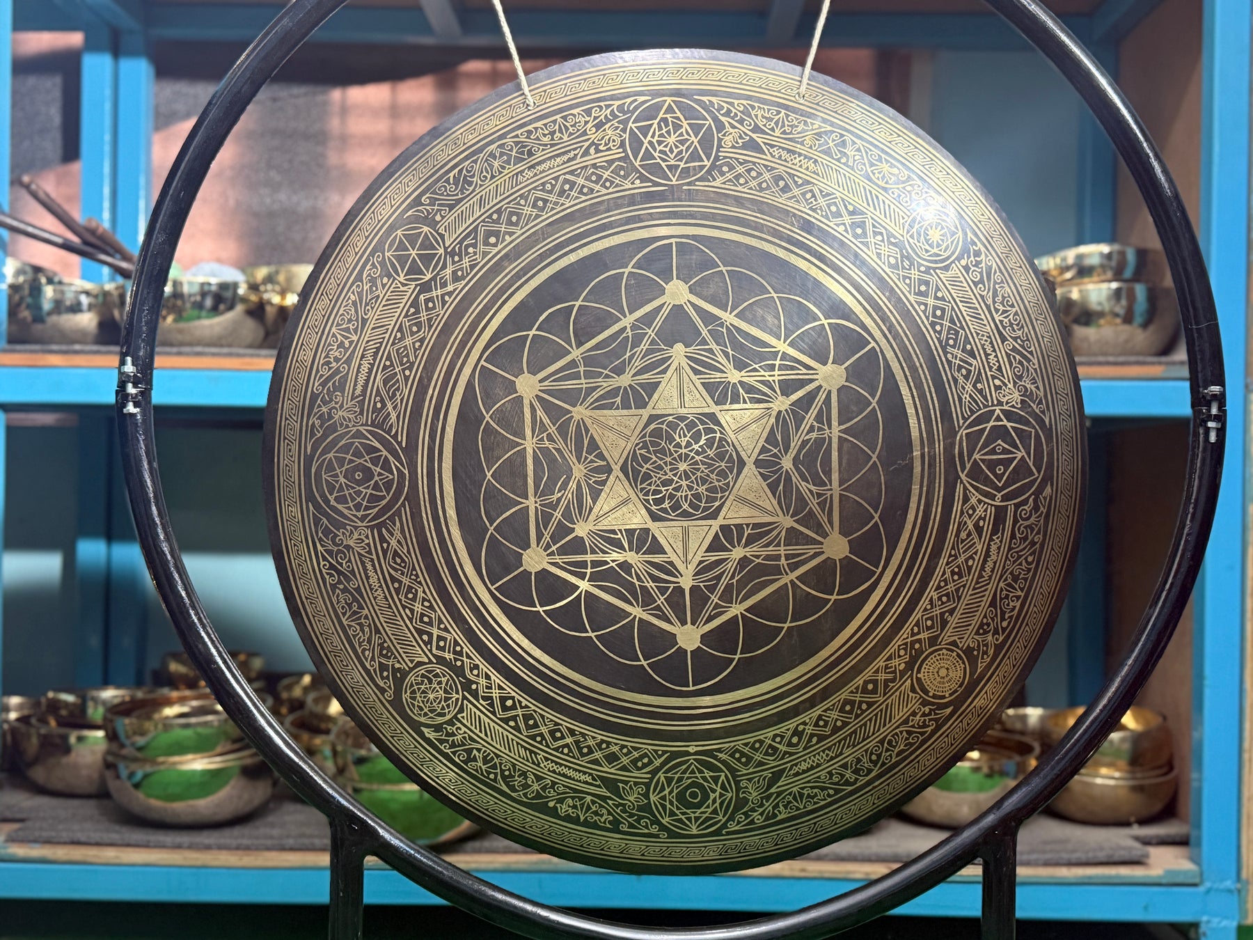 27 Inch Bronze Gong Handmade In Nepal One of One 0004