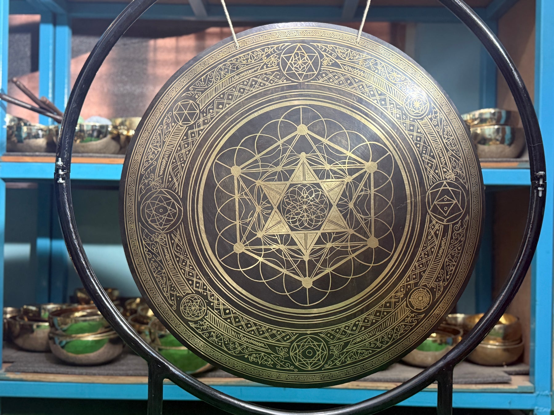 27 Inch Bronze Gong Handmade In Nepal One of One 0004