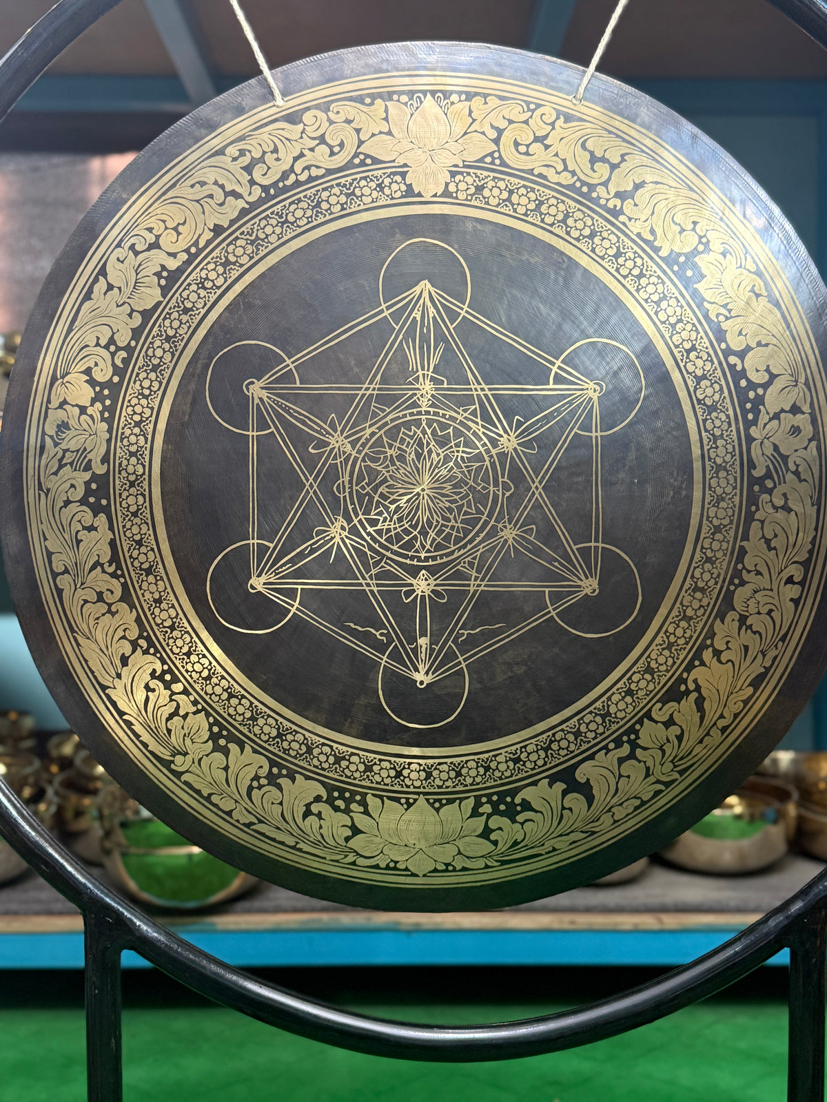 27 Inch Bronze Gong Handmade In Nepal One of One 0005