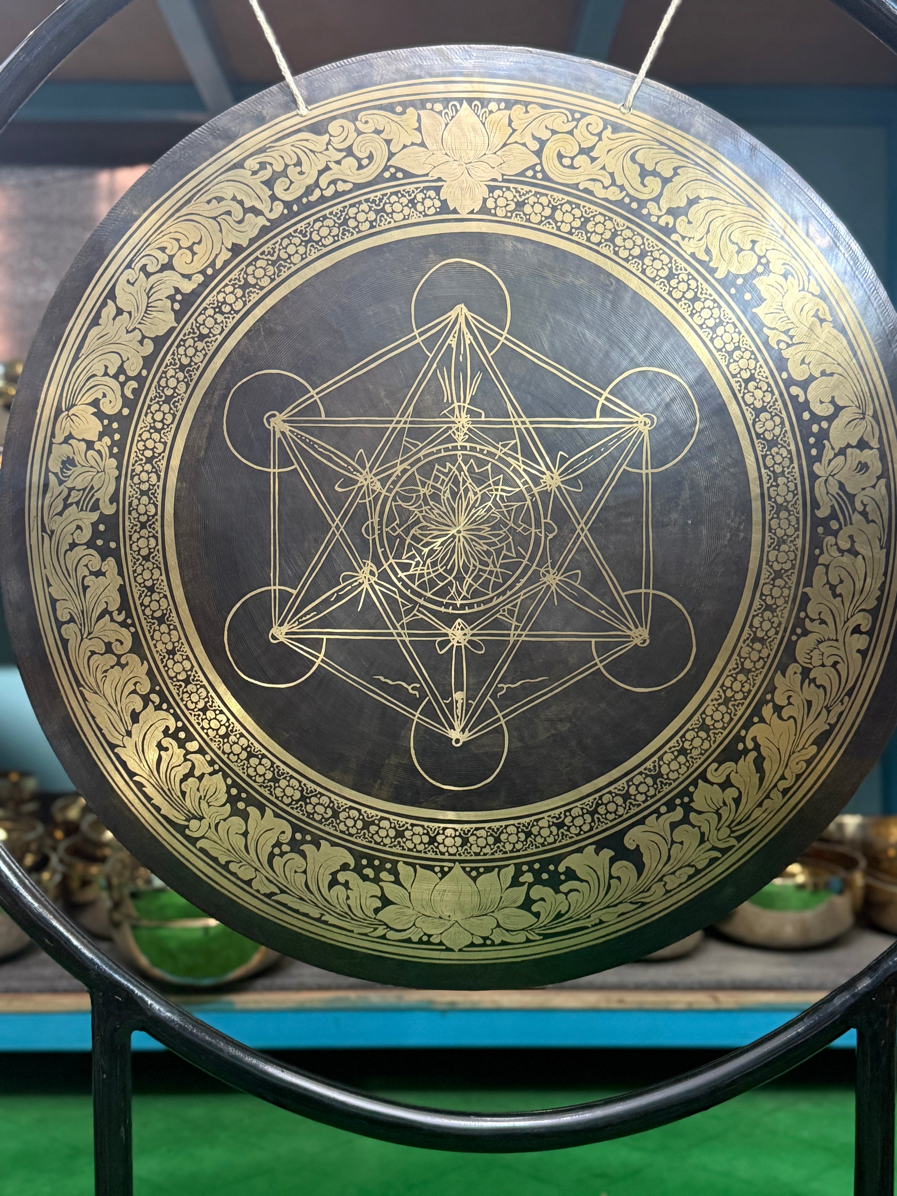 27 Inch Bronze Gong Handmade In Nepal One of One 0005