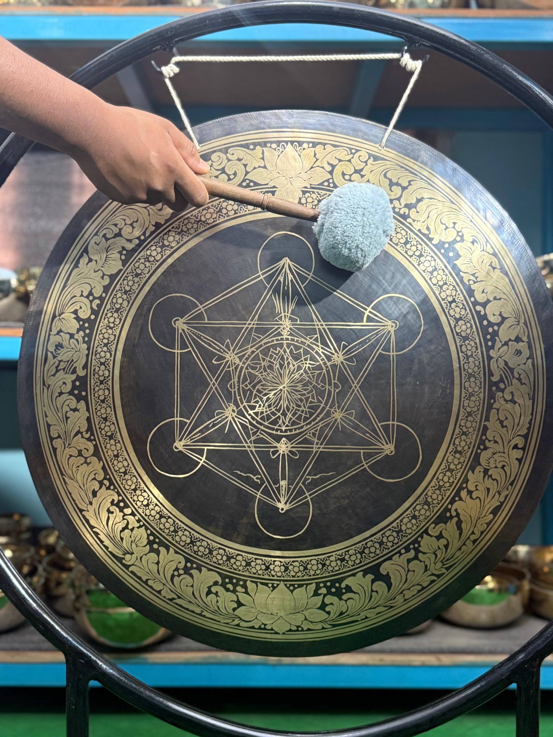 27 Inch Bronze Gong Handmade In Nepal One of One 0005