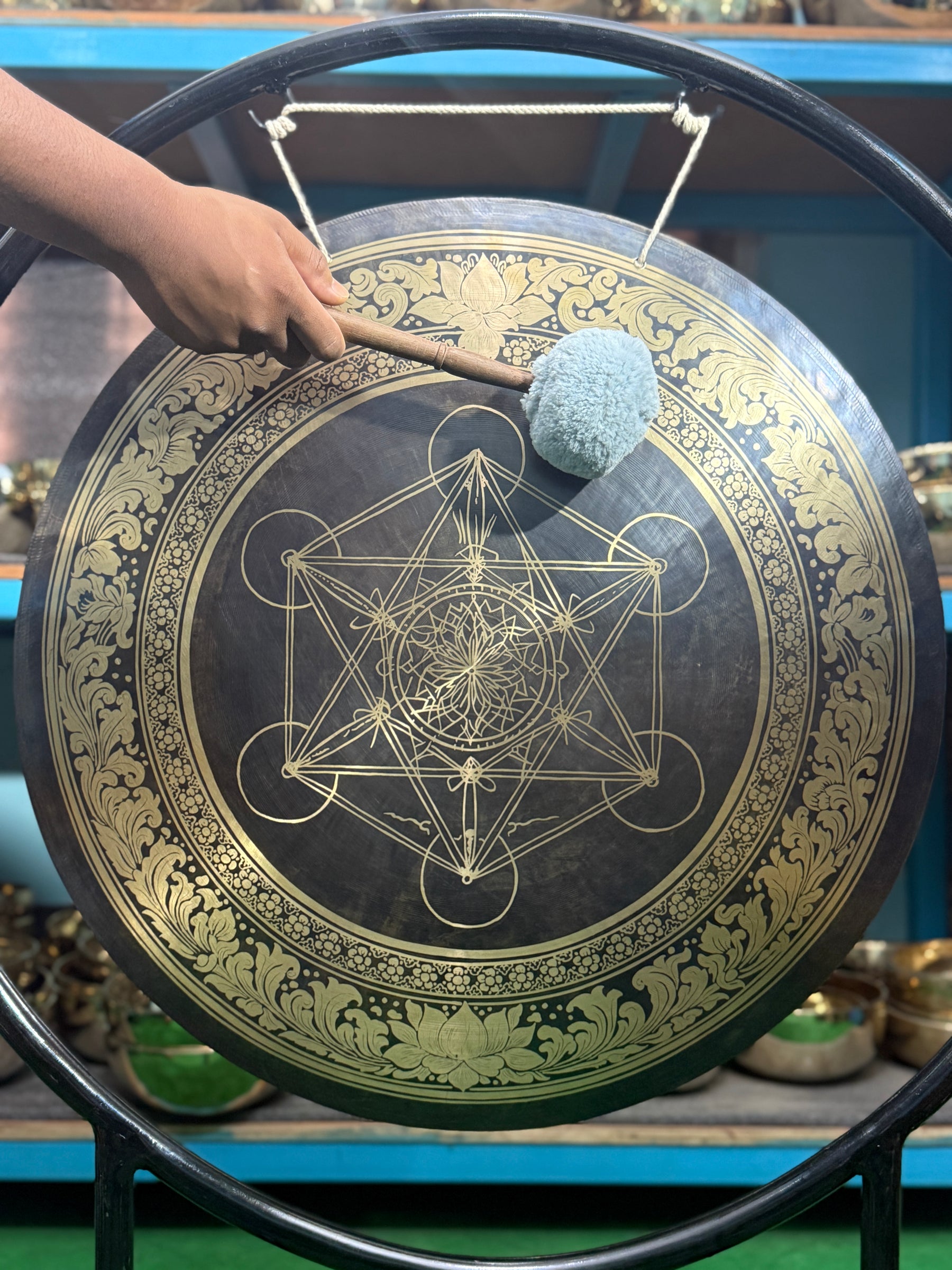 27 Inch Bronze Gong Handmade In Nepal One of One 0005
