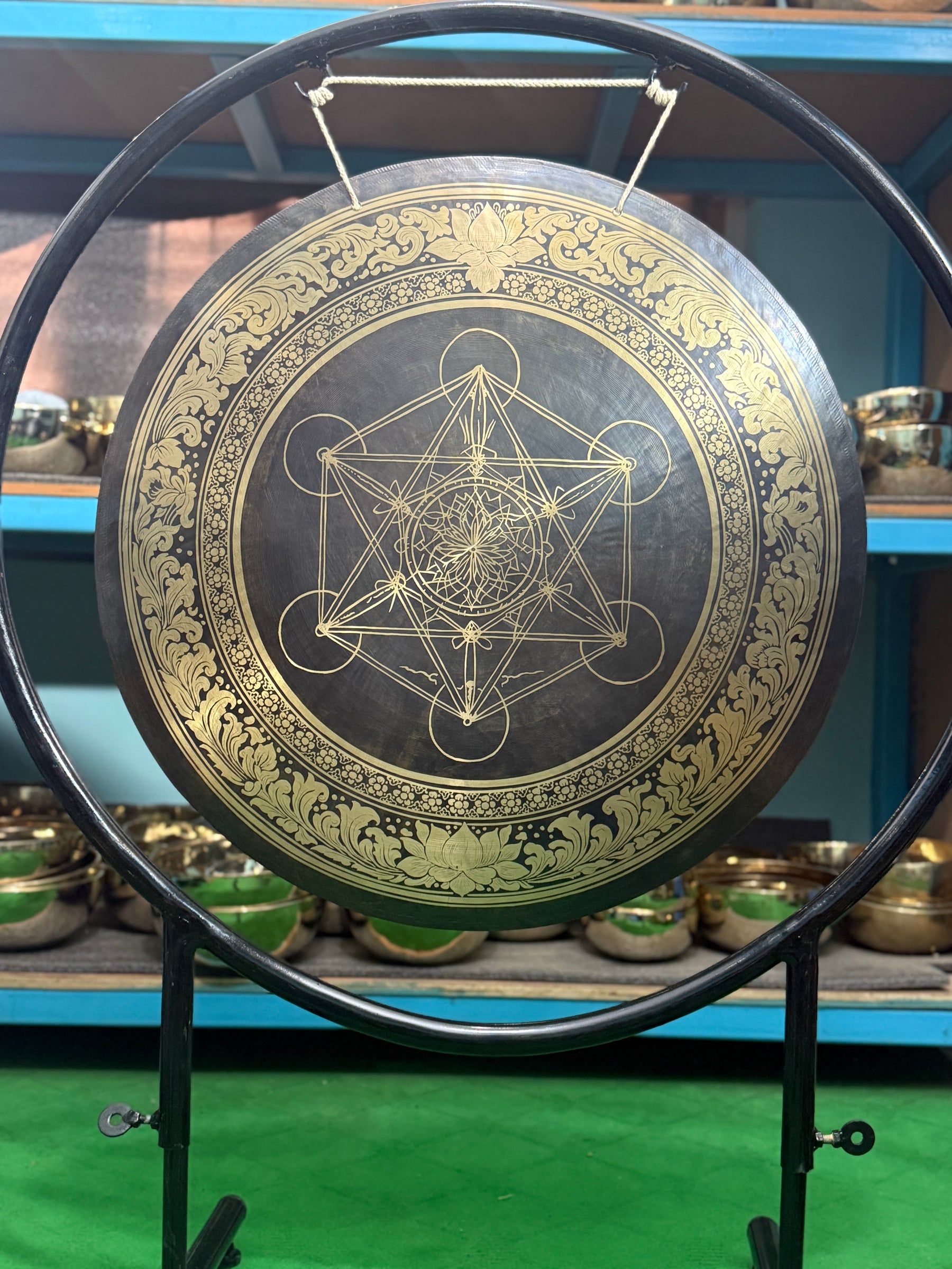 27 Inch Bronze Gong Handmade In Nepal One of One 0005