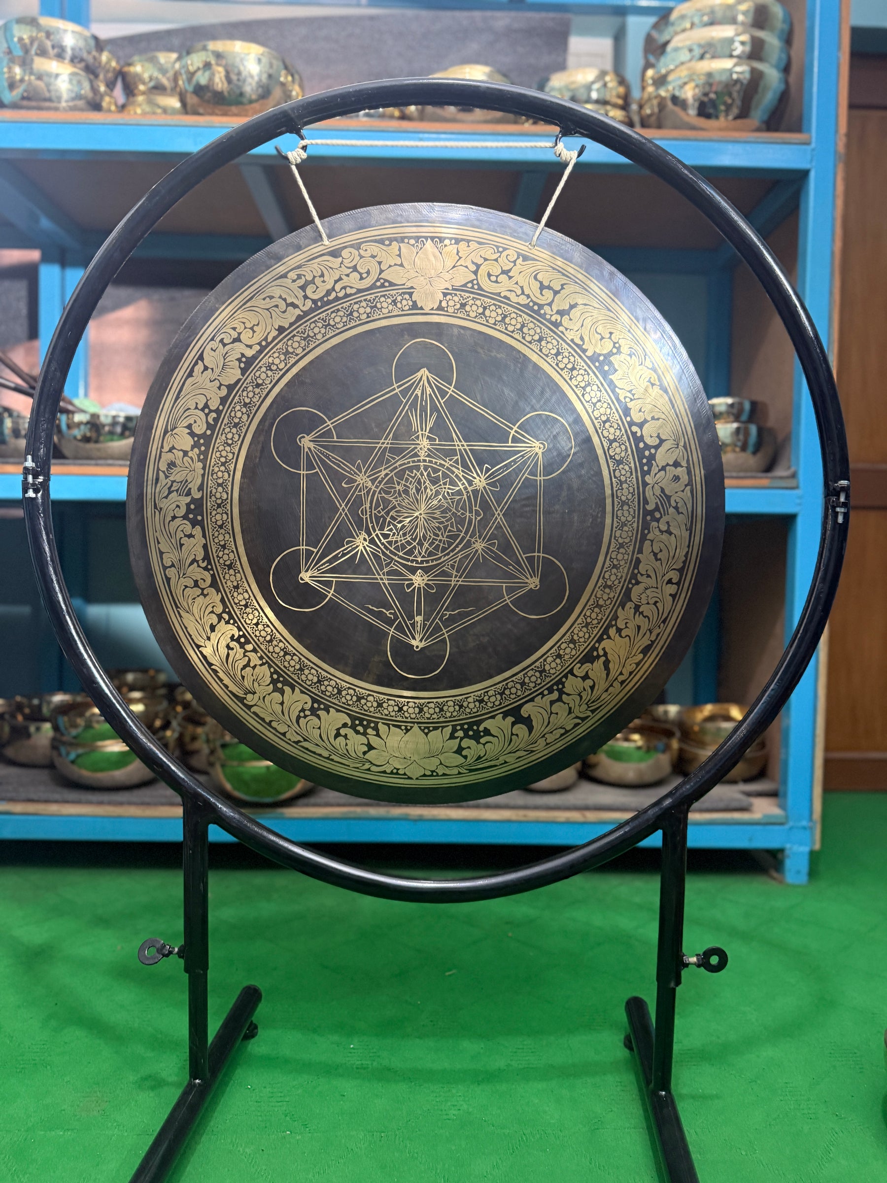 27 Inch Bronze Gong Handmade In Nepal One of One 0005
