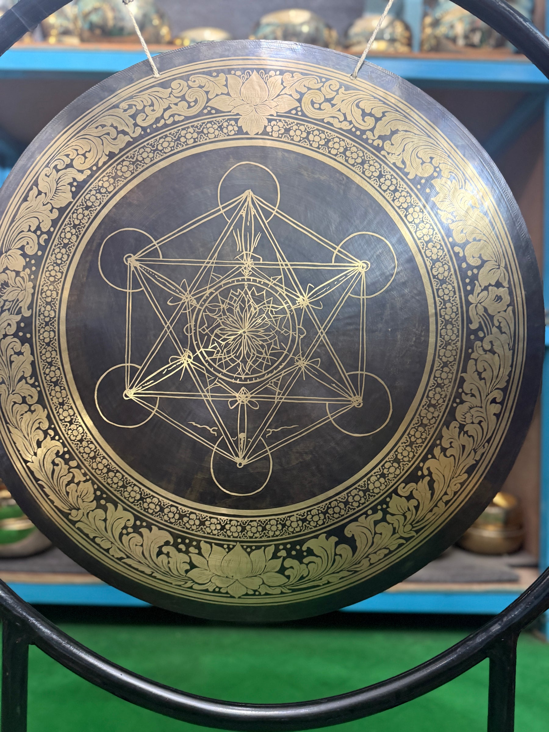 27 Inch Bronze Gong Handmade In Nepal One of One 0005