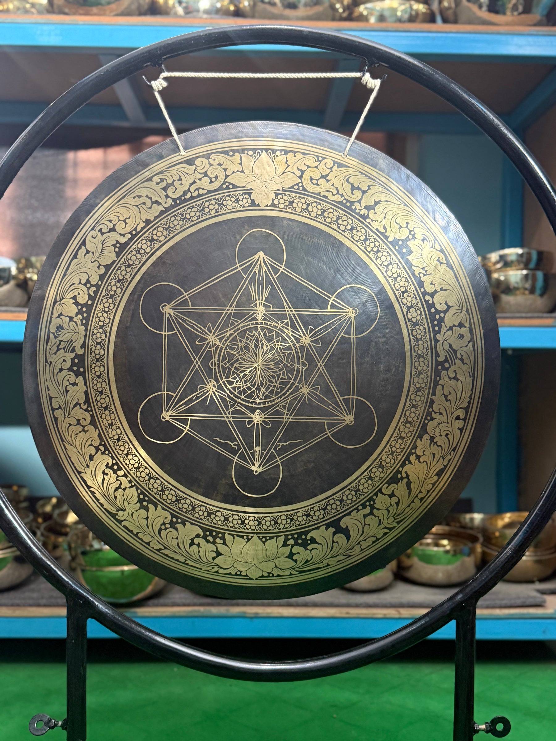 27 Inch Bronze Gong Handmade In Nepal One of One 0005