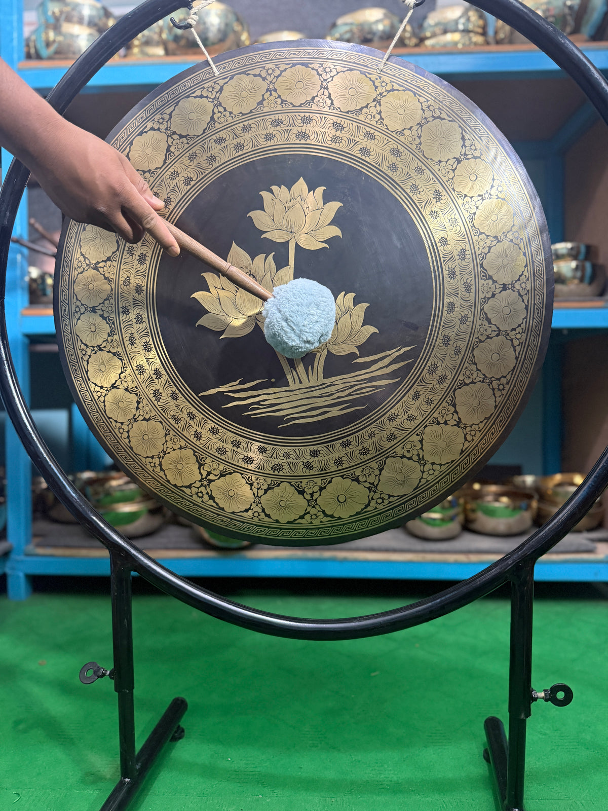 27 Inch Bronze Gong Handmade In Nepal One of One 0006