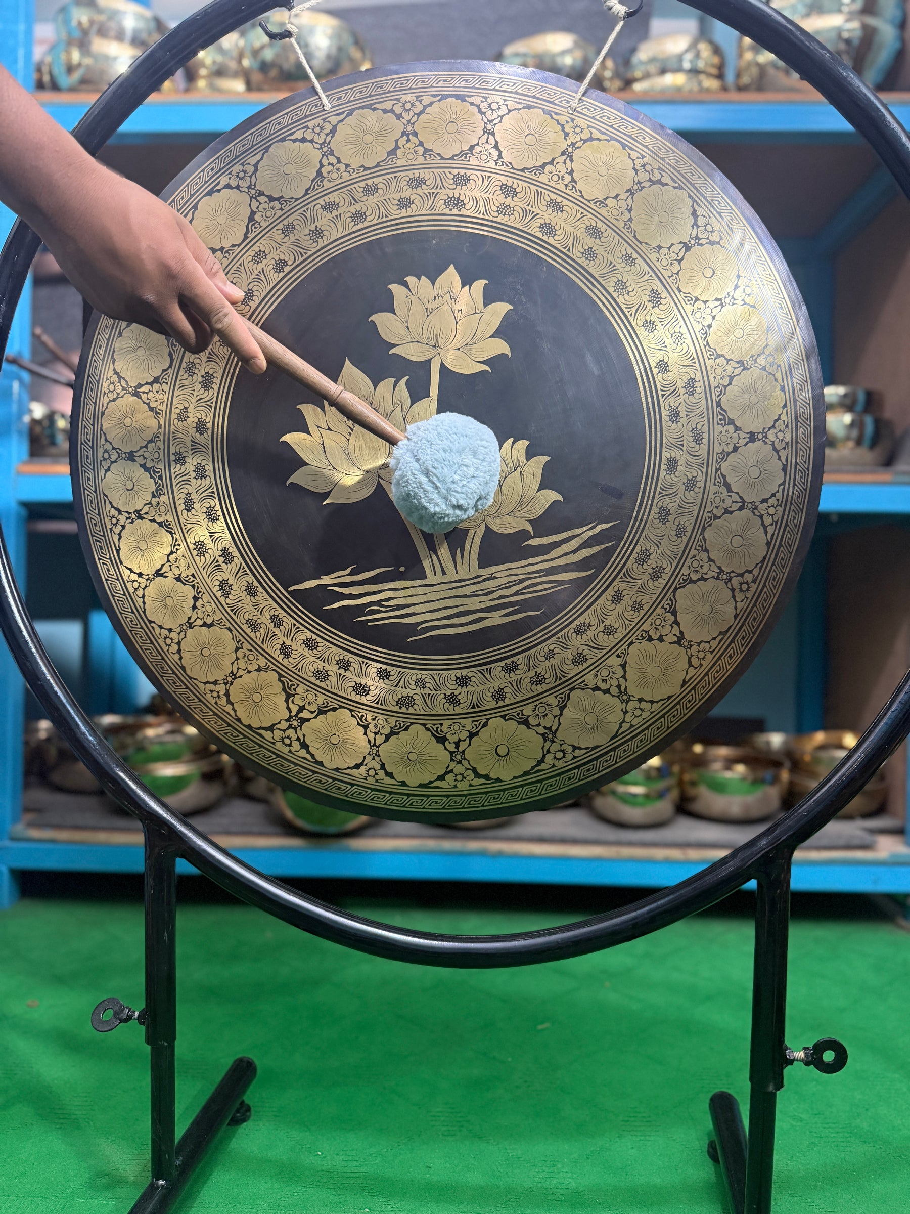 27 Inch Bronze Gong Handmade In Nepal One of One 0006