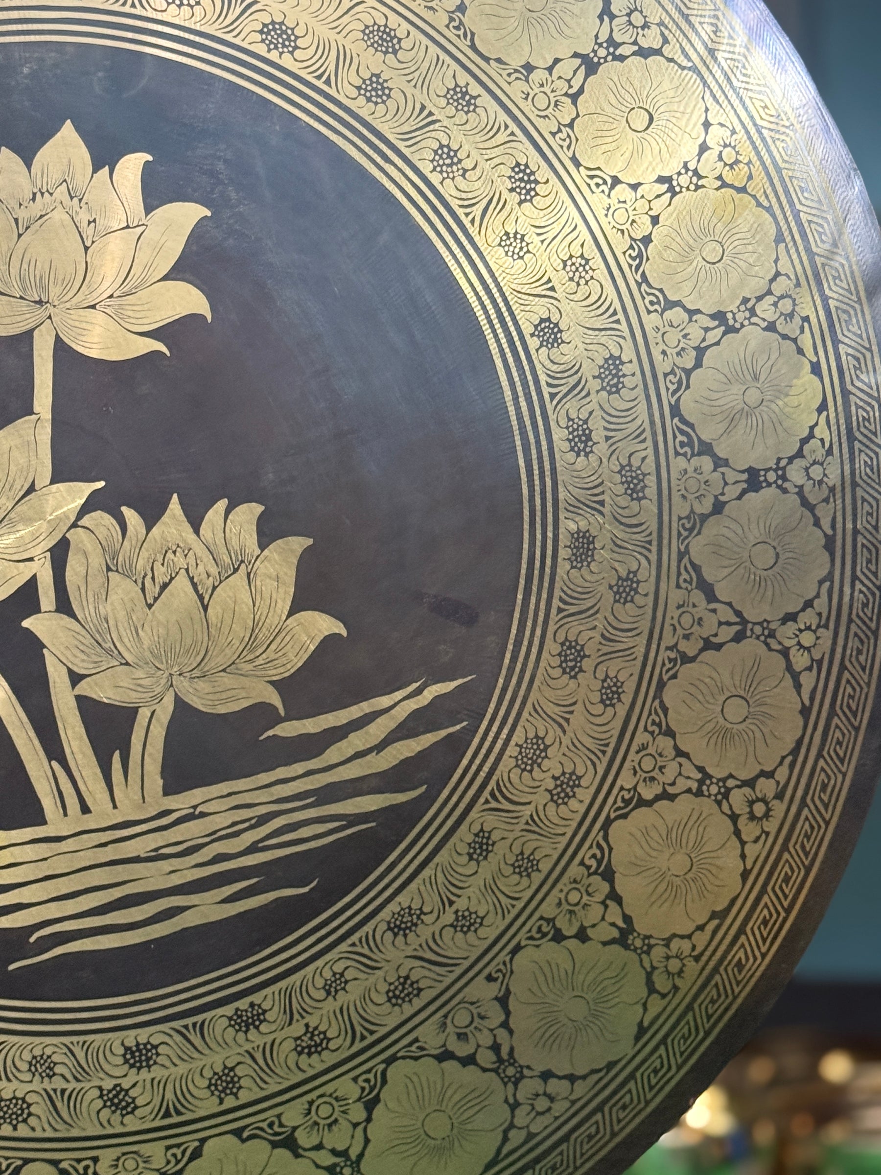 27 Inch Bronze Gong Handmade In Nepal One of One 0006