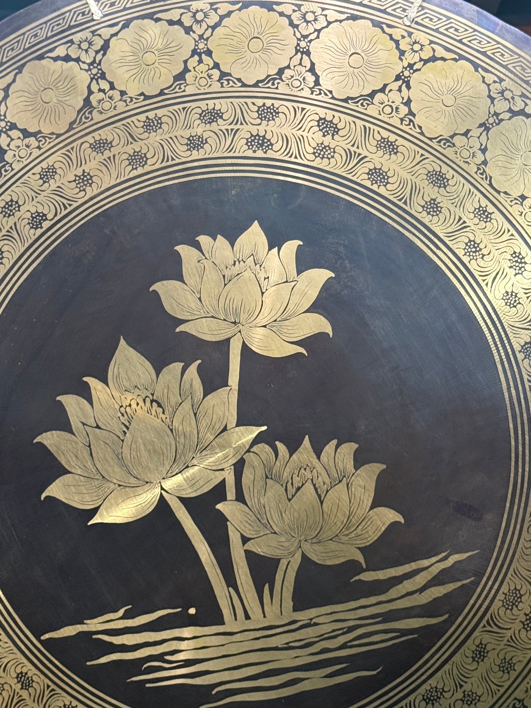 27 Inch Bronze Gong Handmade In Nepal One of One 0006