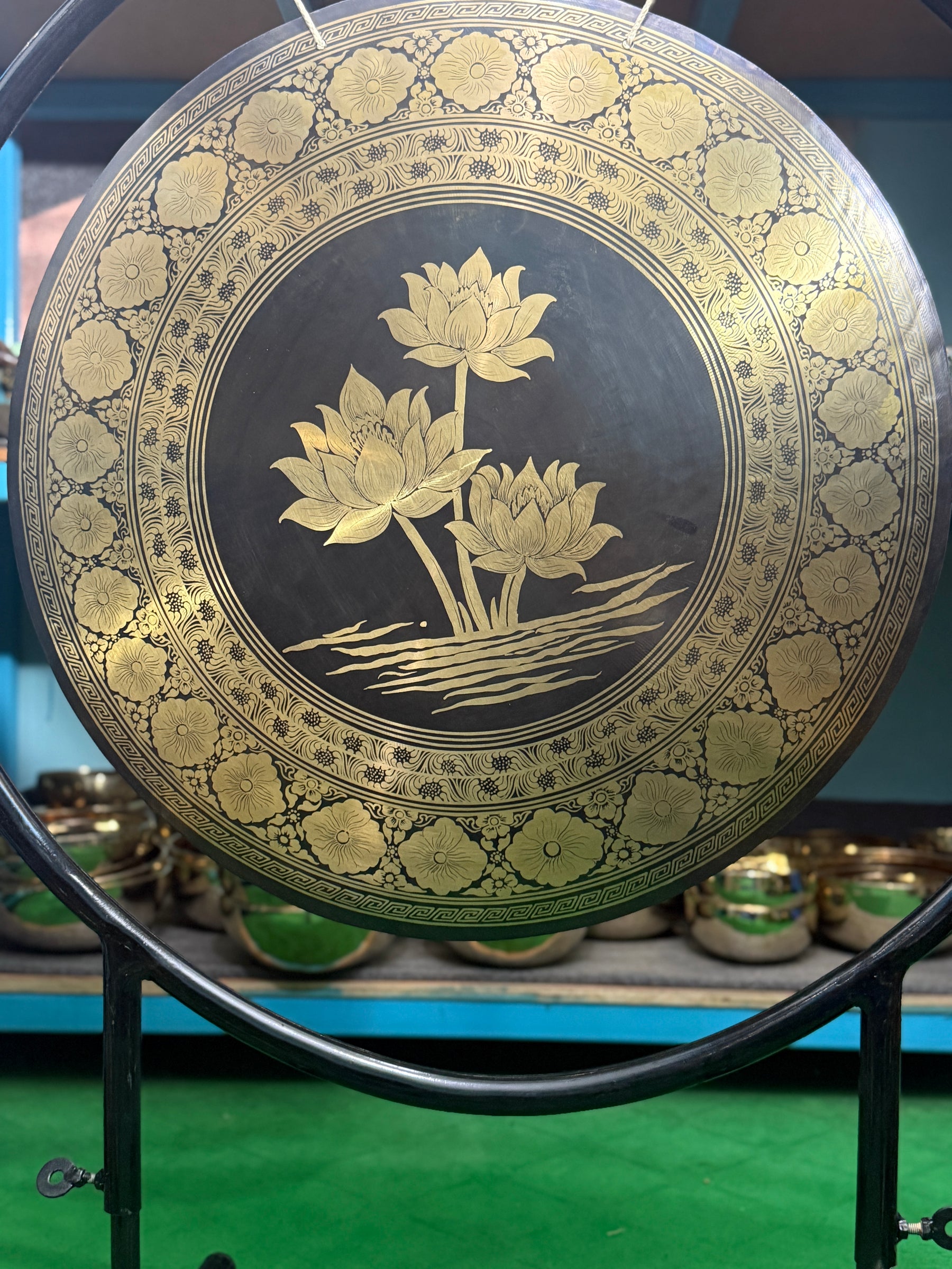 27 Inch Bronze Gong Handmade In Nepal One of One 0006