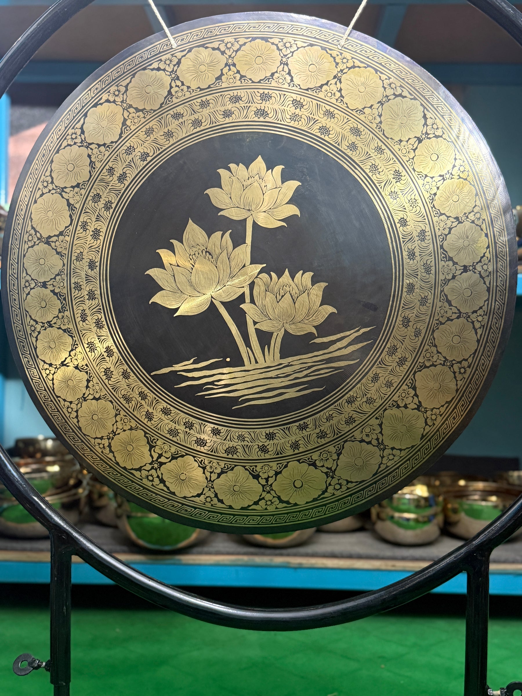 27 Inch Bronze Gong Handmade In Nepal One of One 0006