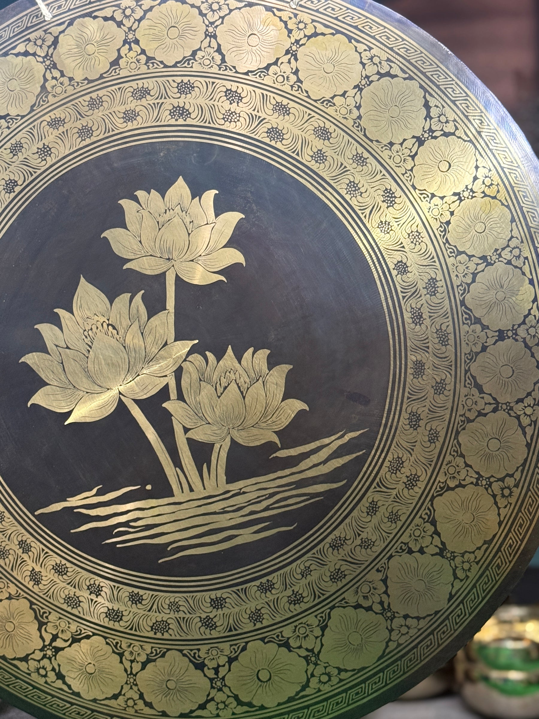 27 Inch Bronze Gong Handmade In Nepal One of One 0006