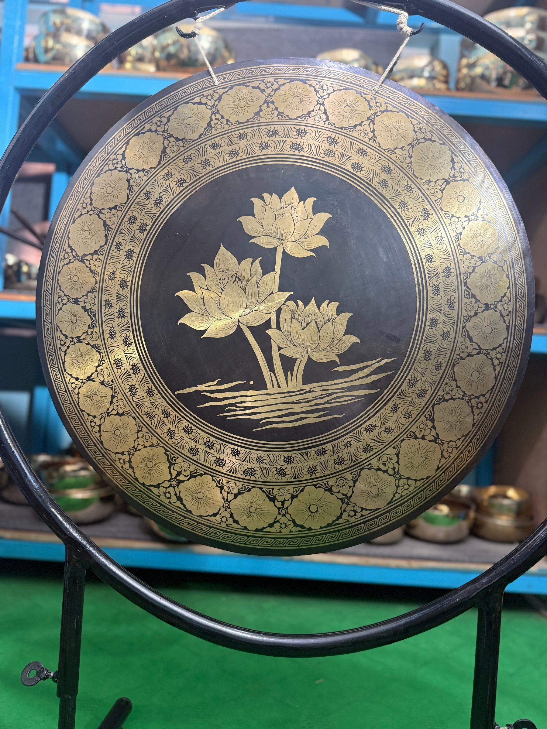 27 Inch Bronze Gong Handmade In Nepal One of One 0006