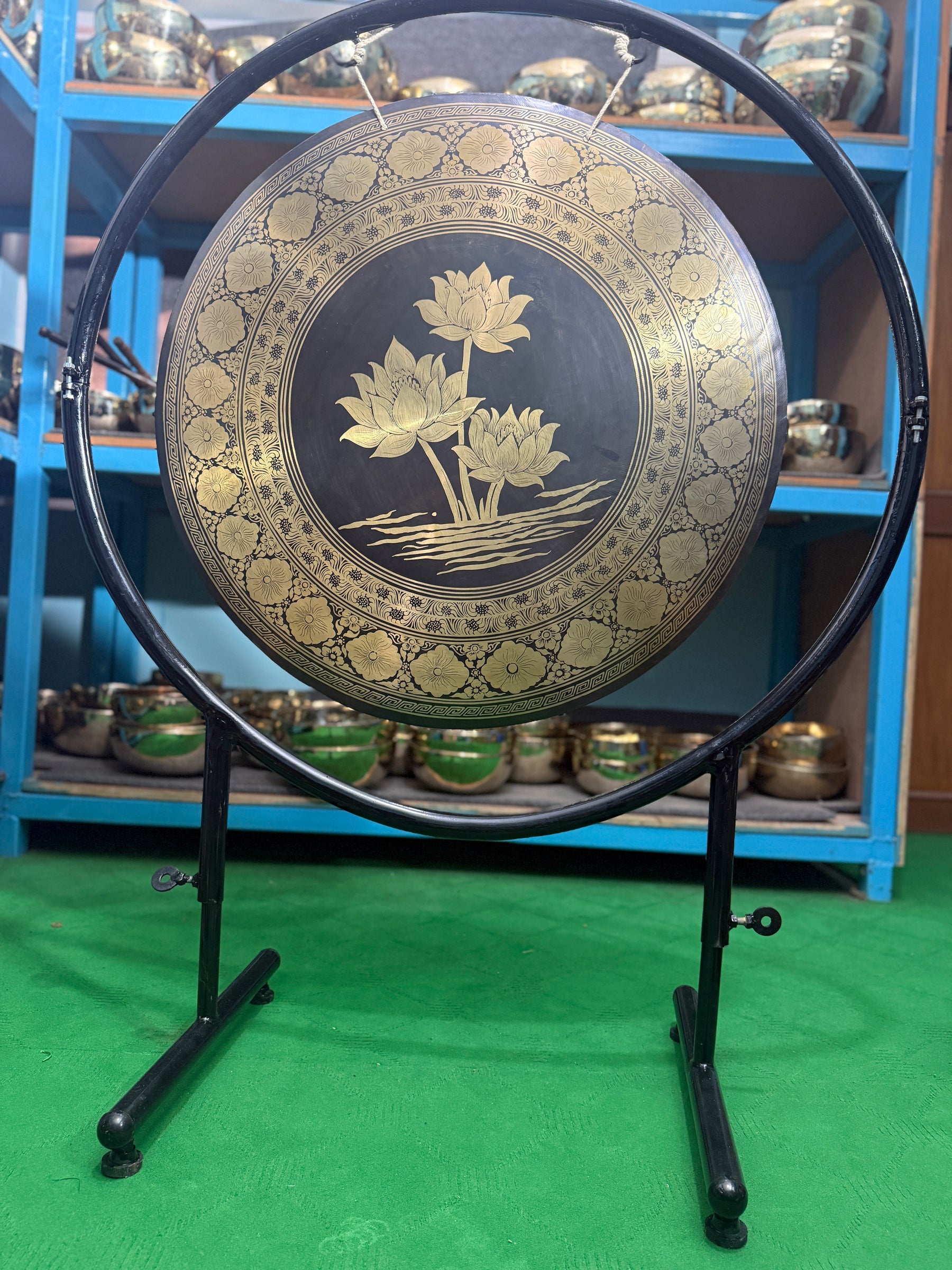 27 Inch Bronze Gong Handmade In Nepal One of One 0006